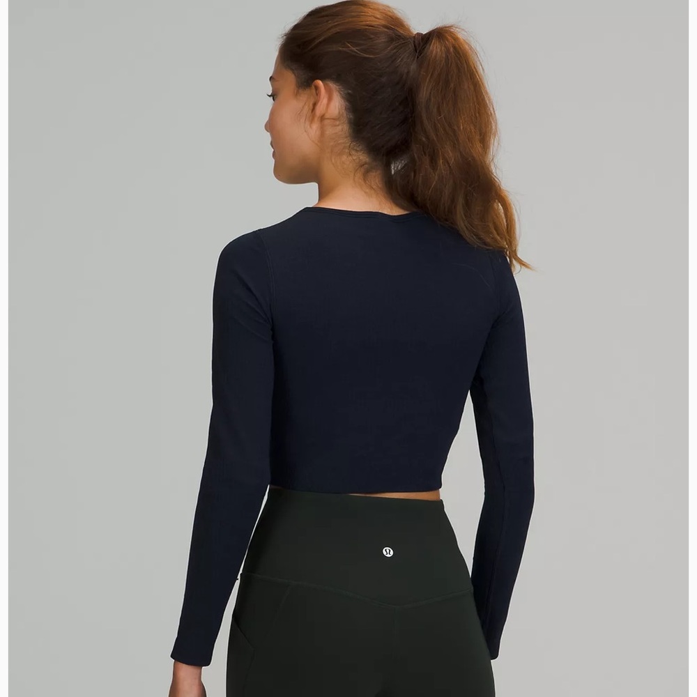 Lululemon Ebb to Street Long-Sleeve Shirt Color Navy